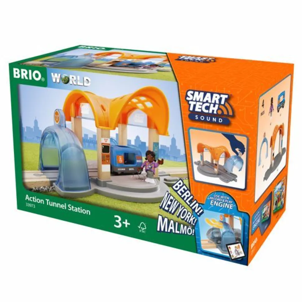 Brio World Smart Track Action Tunnel and Station