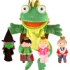 Fiesta Frog Princes Hand Puppet and Finger Puppet Set
