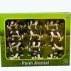 Kids Globe Pack Of 12 Cows Lying down and Standing Black and White