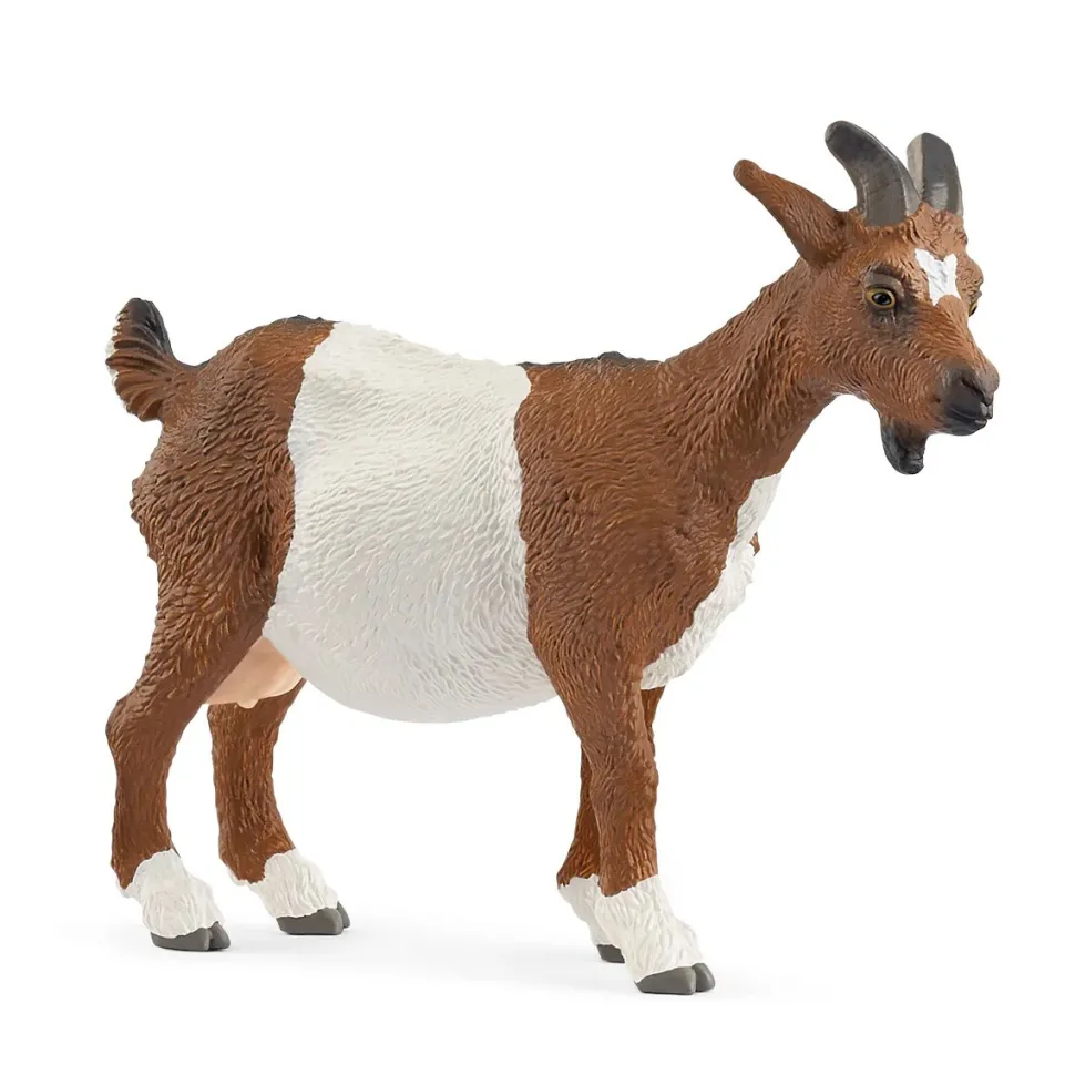 Schleich Nanny Goat Brown with white belt and socks 14887