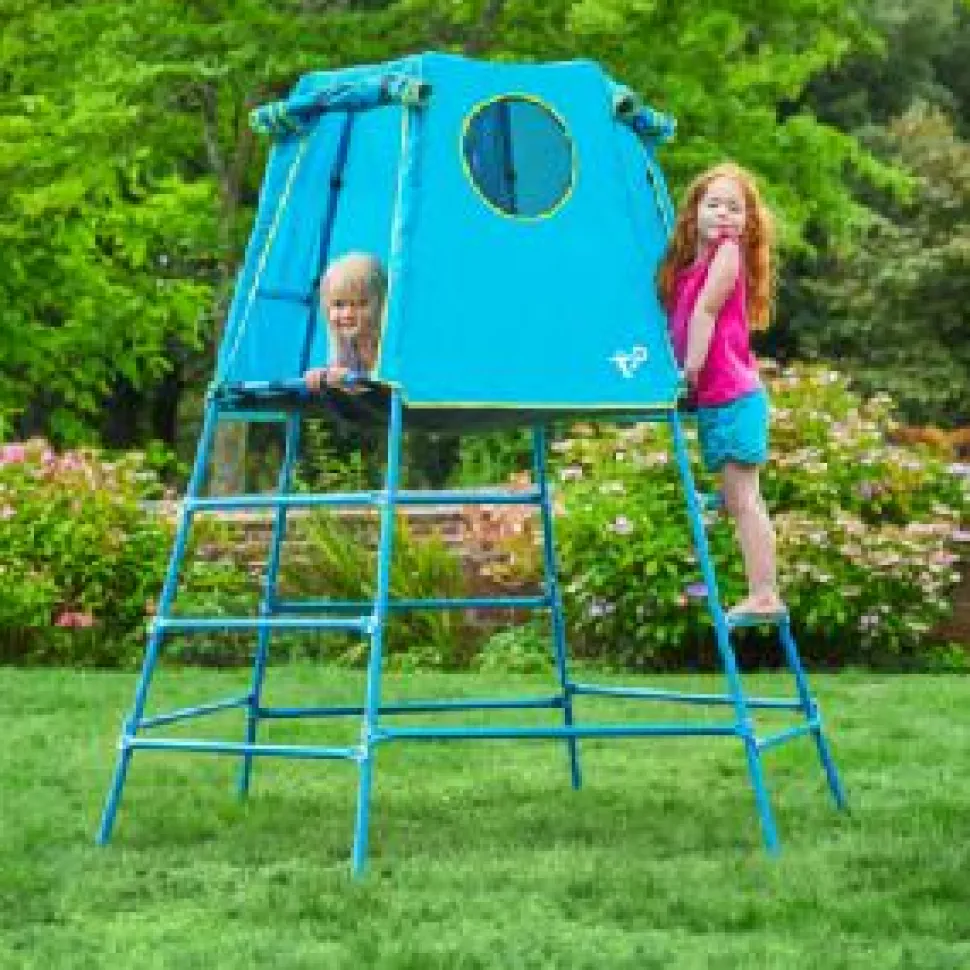 TP Explorer Metal Climbing Frame Blue with Platform & Den